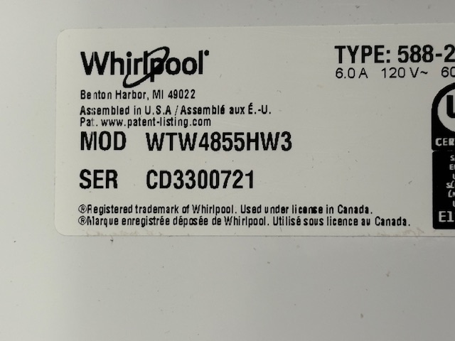 Whirlpool Top Load Washer (#13449) - Image 4